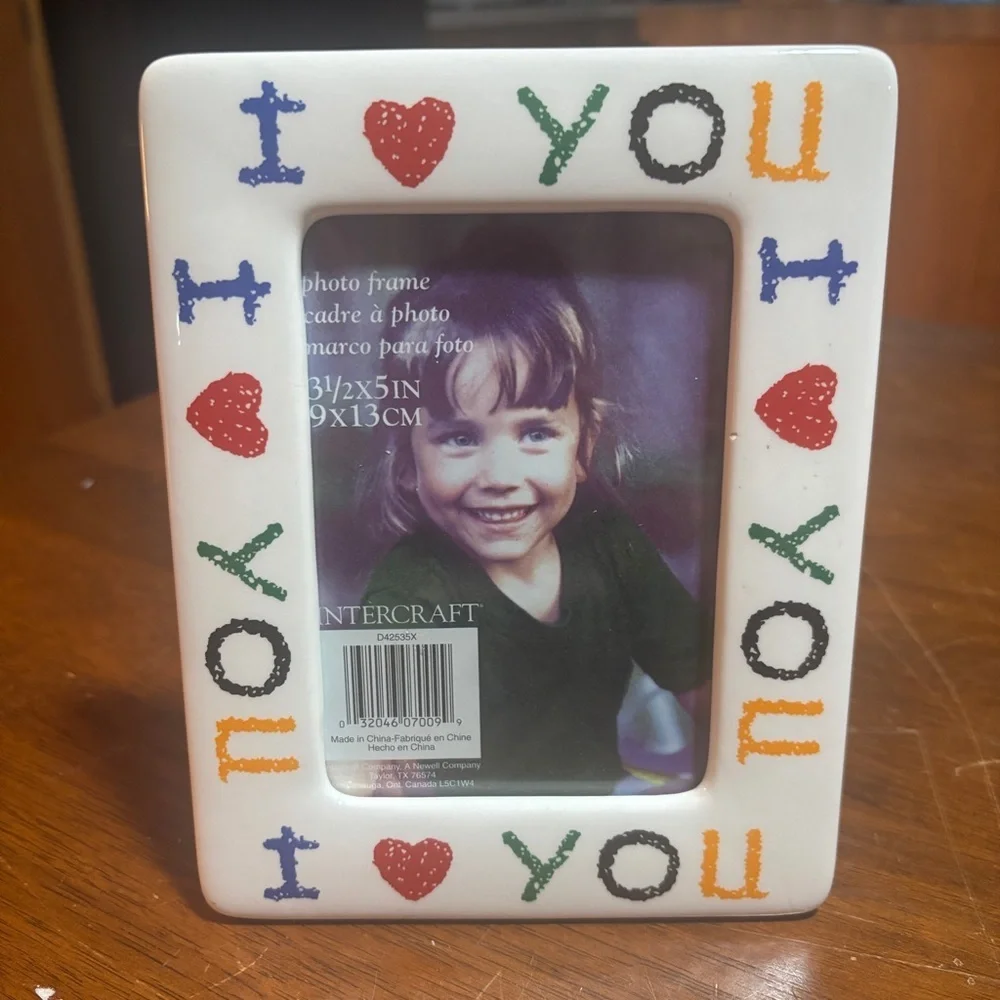 Vintage I Love You Picture Frame Home Decor Colorful Mother's Day Gift 3x5